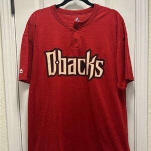 Arizona Diamondbacks D-Backs Red Short Sleeve Henley XL